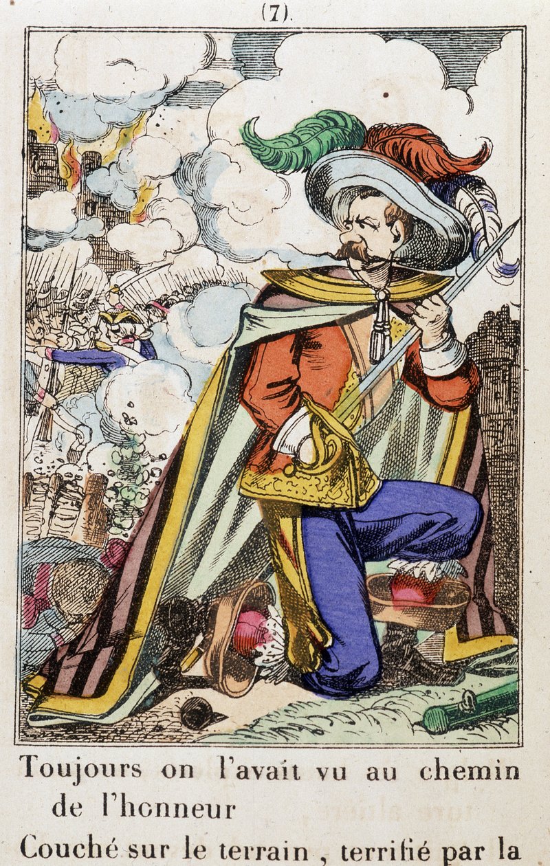 Kapten Fracasse - Bild av Epinal "" Vi hade alltid sett honom på väg mot hedern..."" roman av Theophile Gautier (1811-1872) av School French