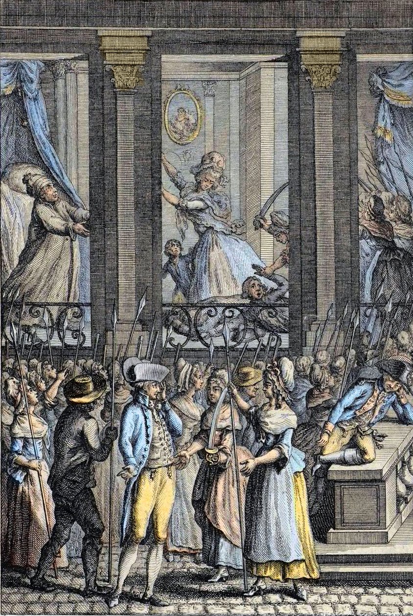 Franska revolutionen - Den fruktansvärda natten 5 till 6 oktober 1789 i Versailles - aggression av Ludvig XVI och Marie Antoinette - av School French