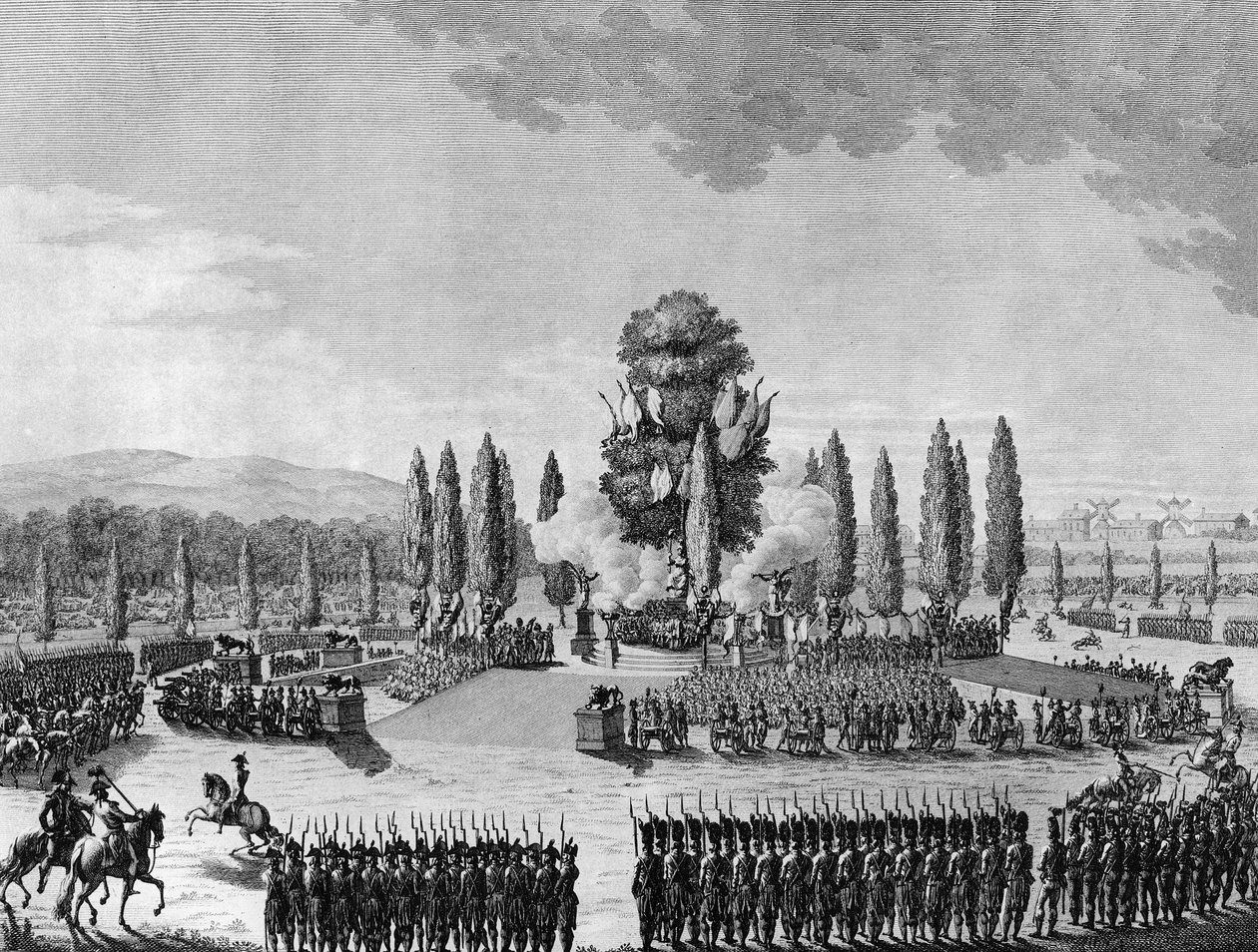 Franska revolutionen: Republikanernas fete des victoires au champs de mars i Paris den 10:e Prairial An IV (29 maj) av School French