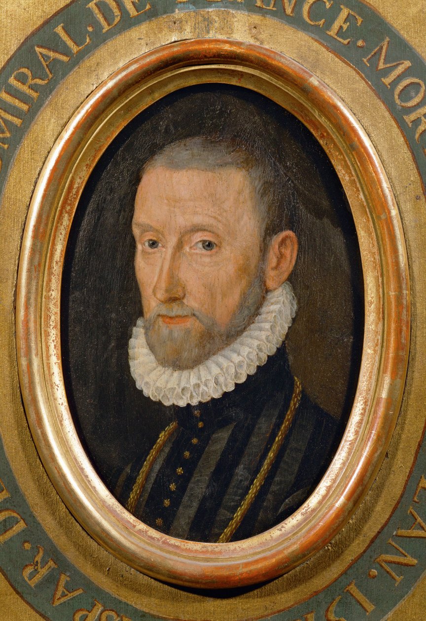 Gaspard de Coligny, amiral, statsman, ledare för hugenottpartiet, mördad underSt... av School French