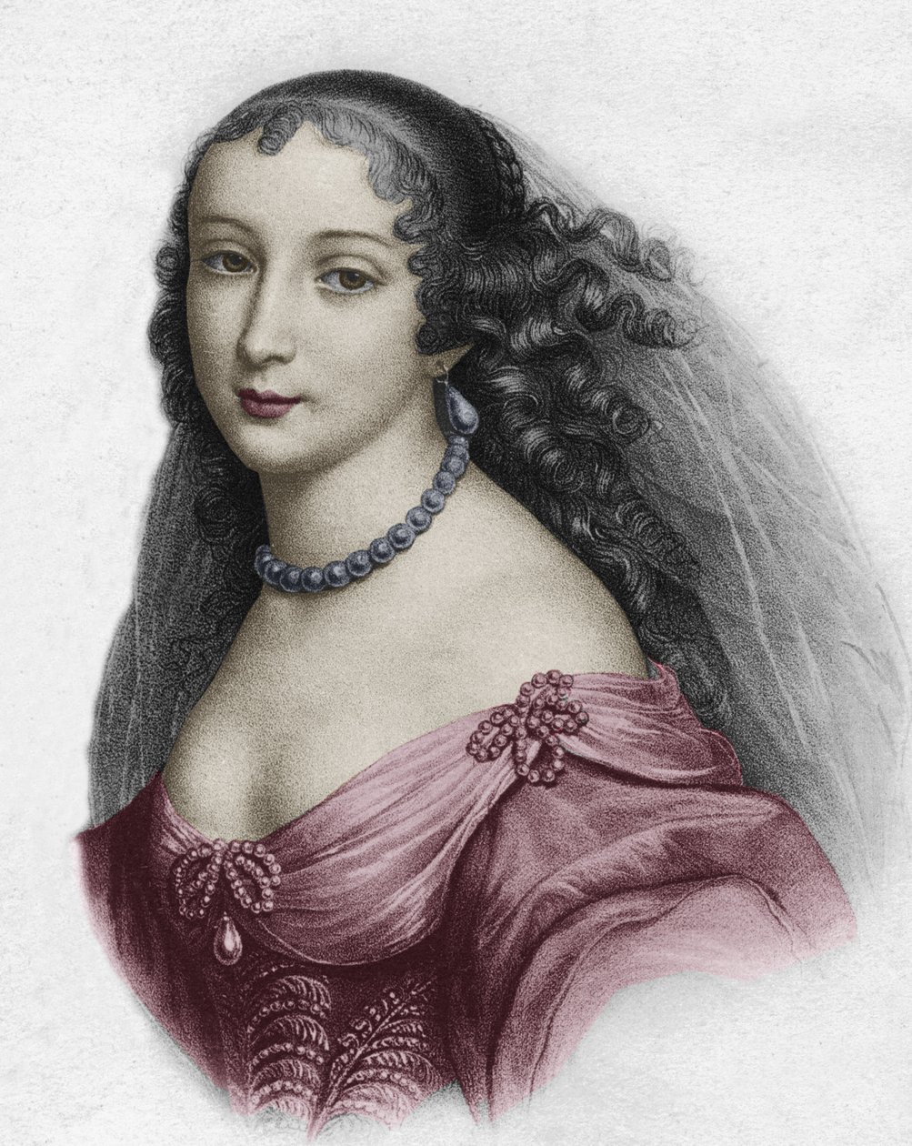 Marguerite Hessein, Madame de la Sabliere (färggravyr) av School French