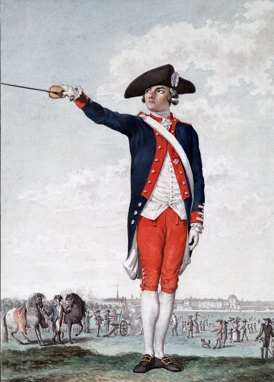 Picot de Peccaduc - Henry-Rene-Marie Picot de Peccaduc (Peccadeuc) 1770-1785 - sergeant-major vid Royal Military School i Paris gravyr av Moreau av School French