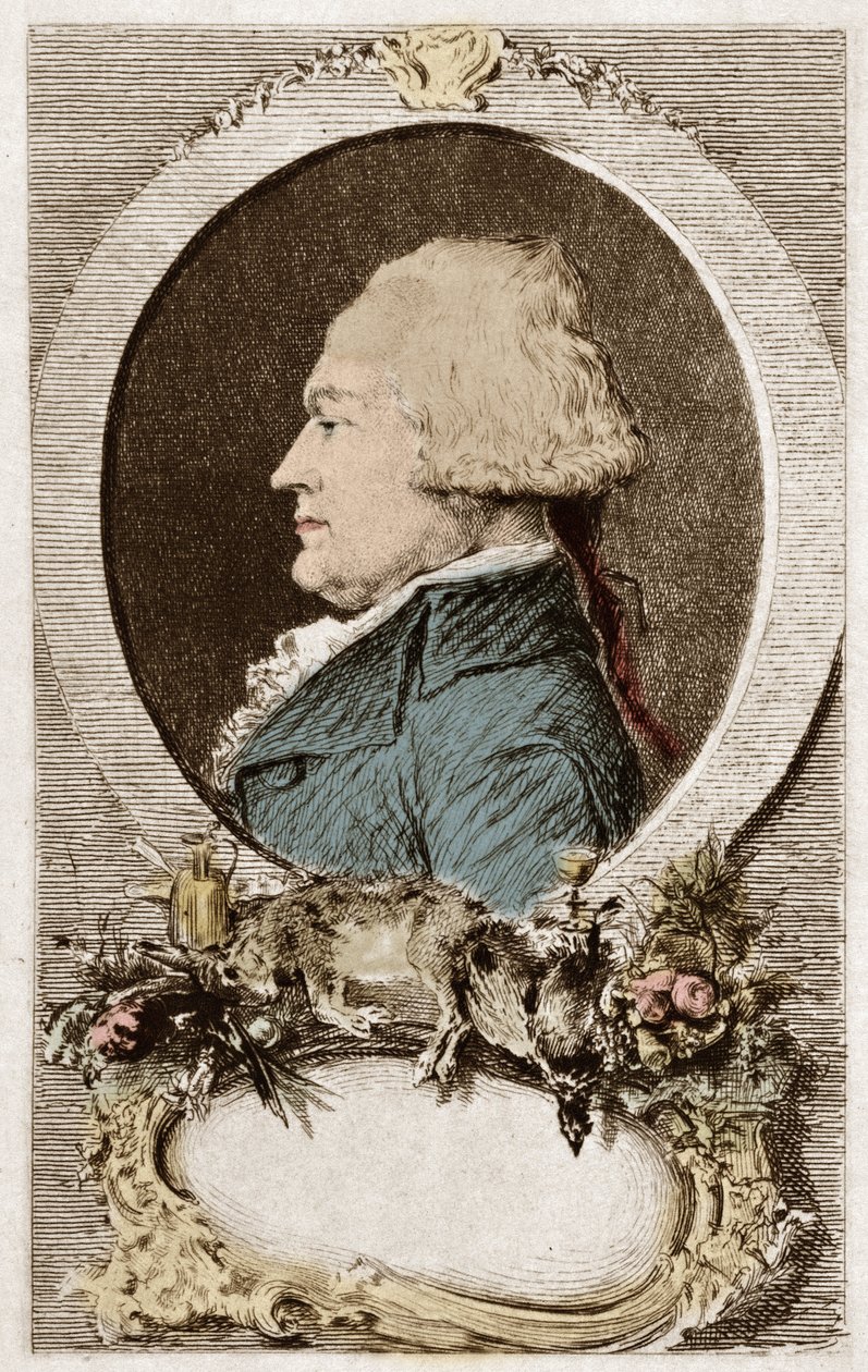 Porträtt av Anthelme Brillat Savarin (Brillat-Savarin) magistrat, deputerad av den tredje staten, fransk gastronom och författare av School French