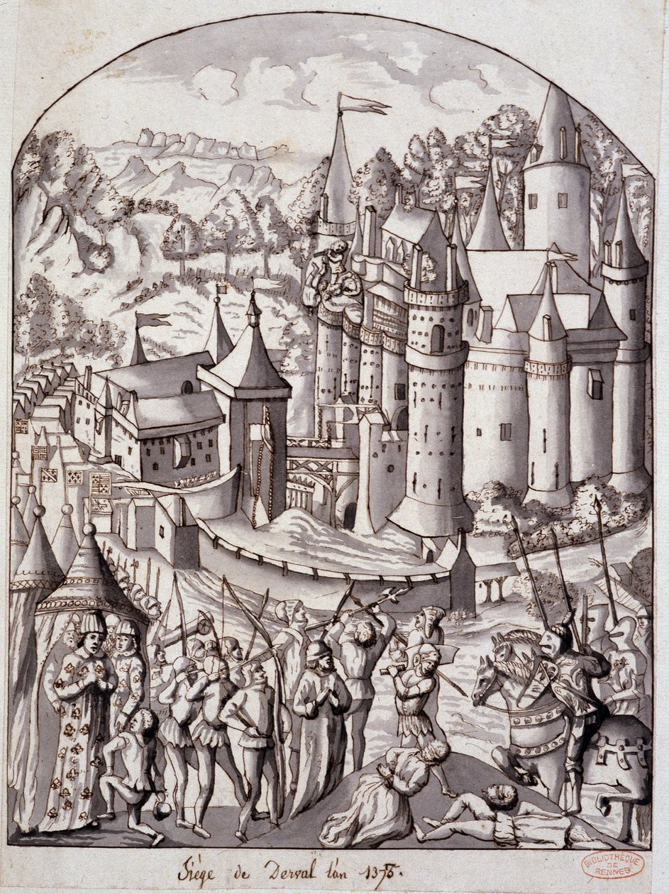 Belägringen av Derval (Bretagne) år 1375. av School French