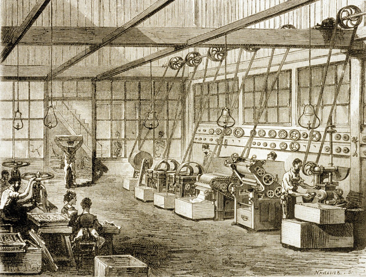 Tvålfabrik (gravyr) av School French