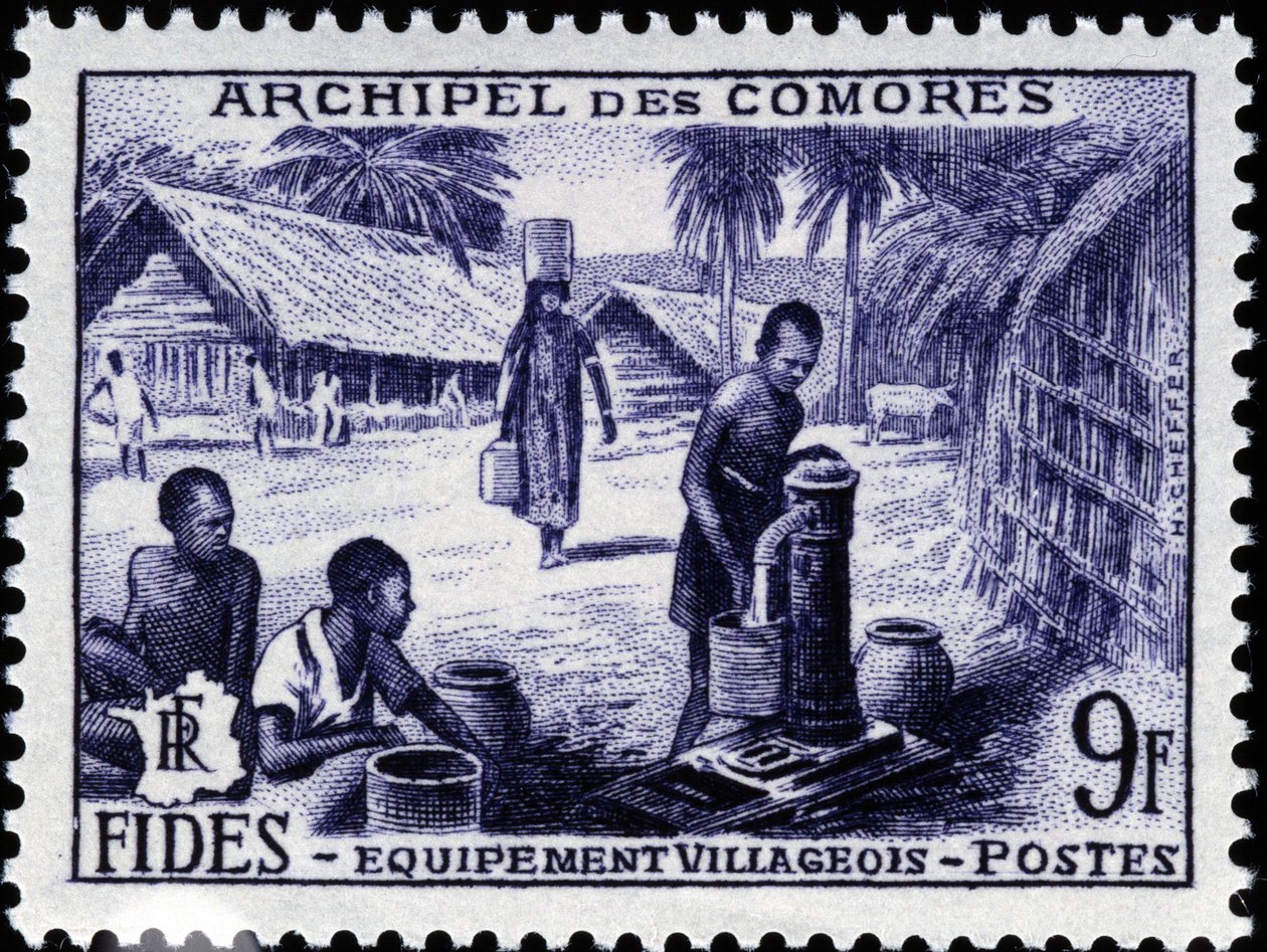 Komorernas frimärke av School French