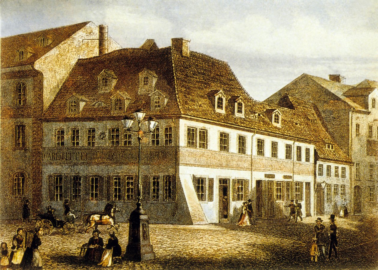 Födelseort för kompositören Robert Schumann i Zwickau, Sachsen (färgstick) av School German