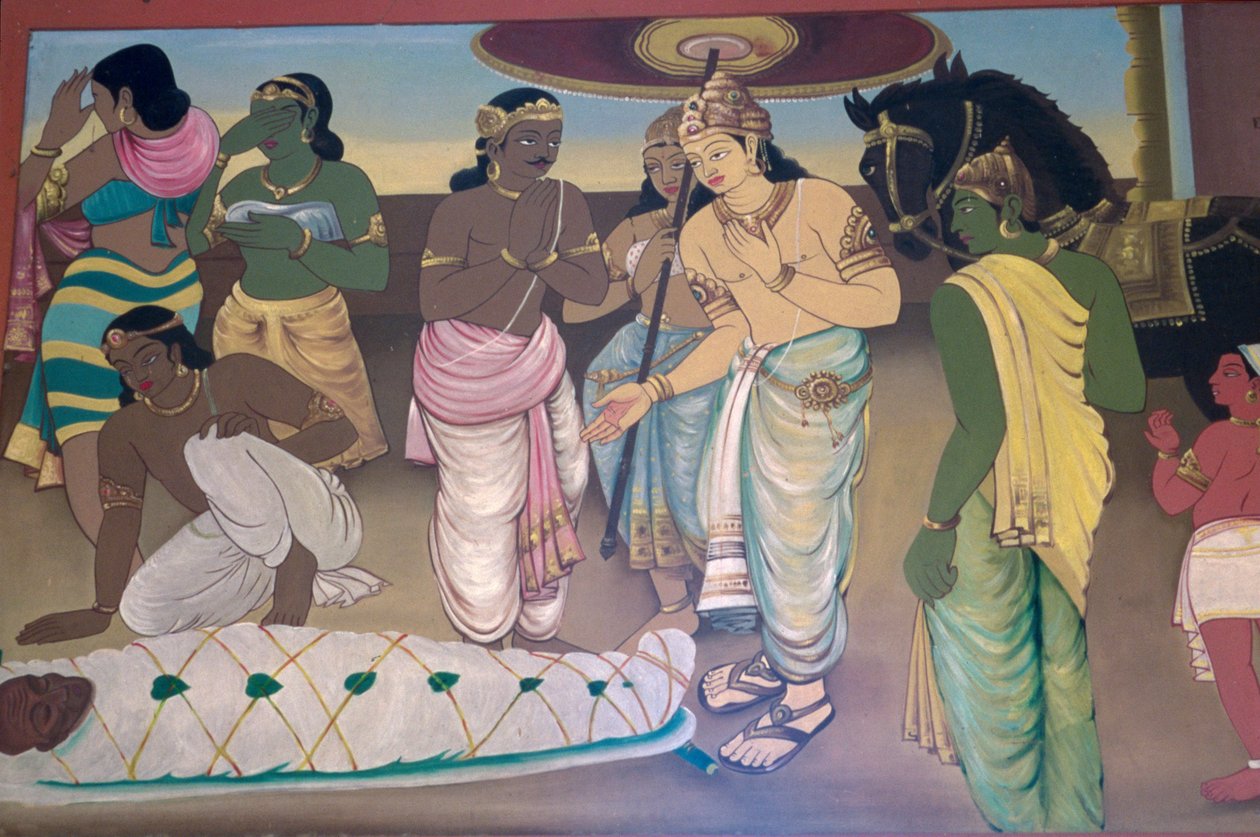 Mahanirvana av Buddha (foto) av School Indian