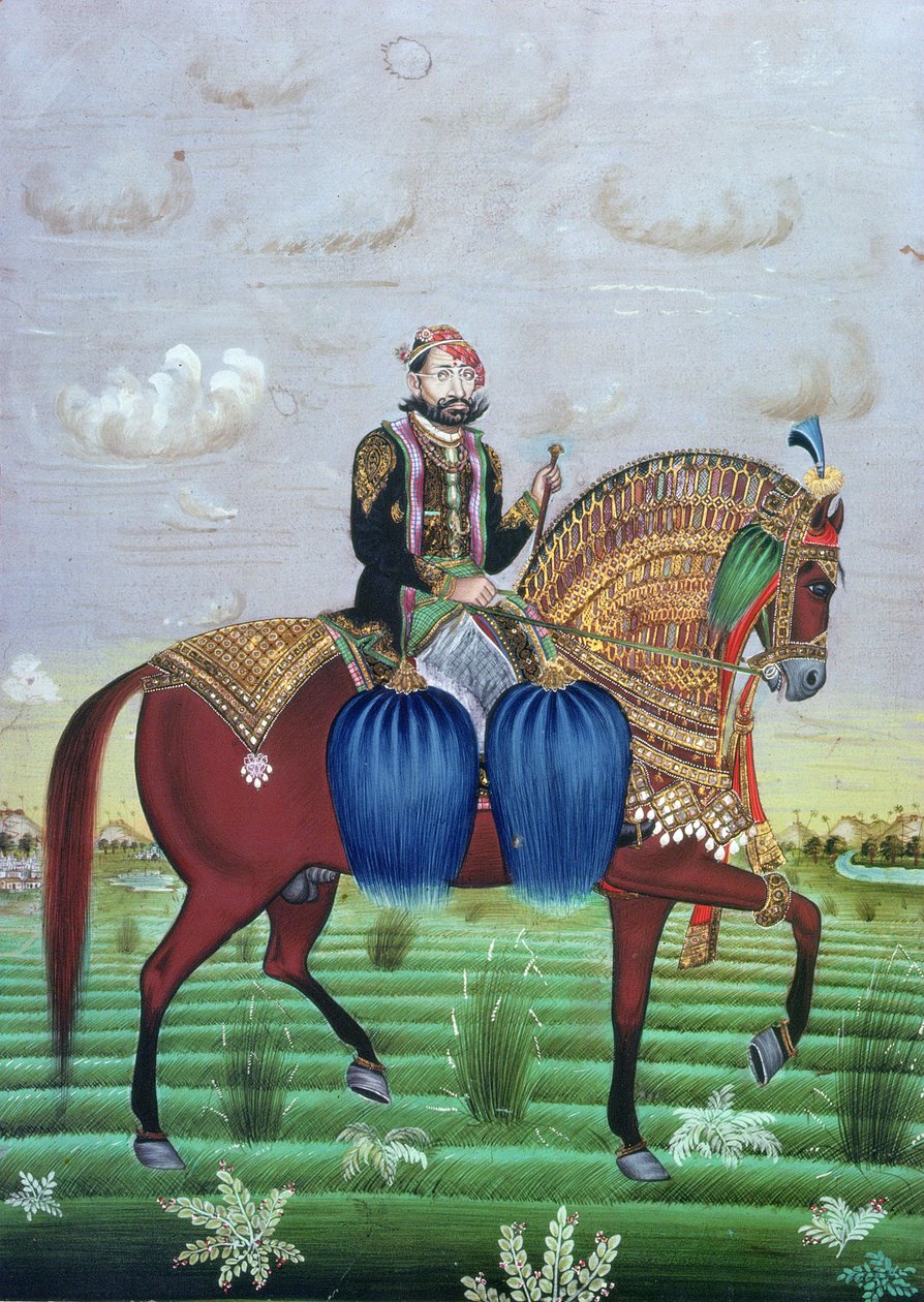 Maharadja Jai Singh II av Jaipur (1699-1743) av School Indian