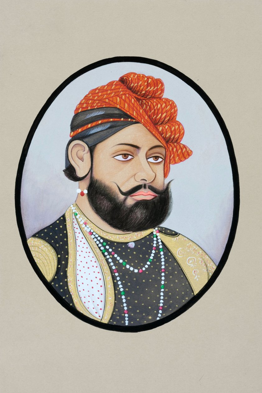 Miniatyrmålning av Maharaja Jaswant Singh av School Indian