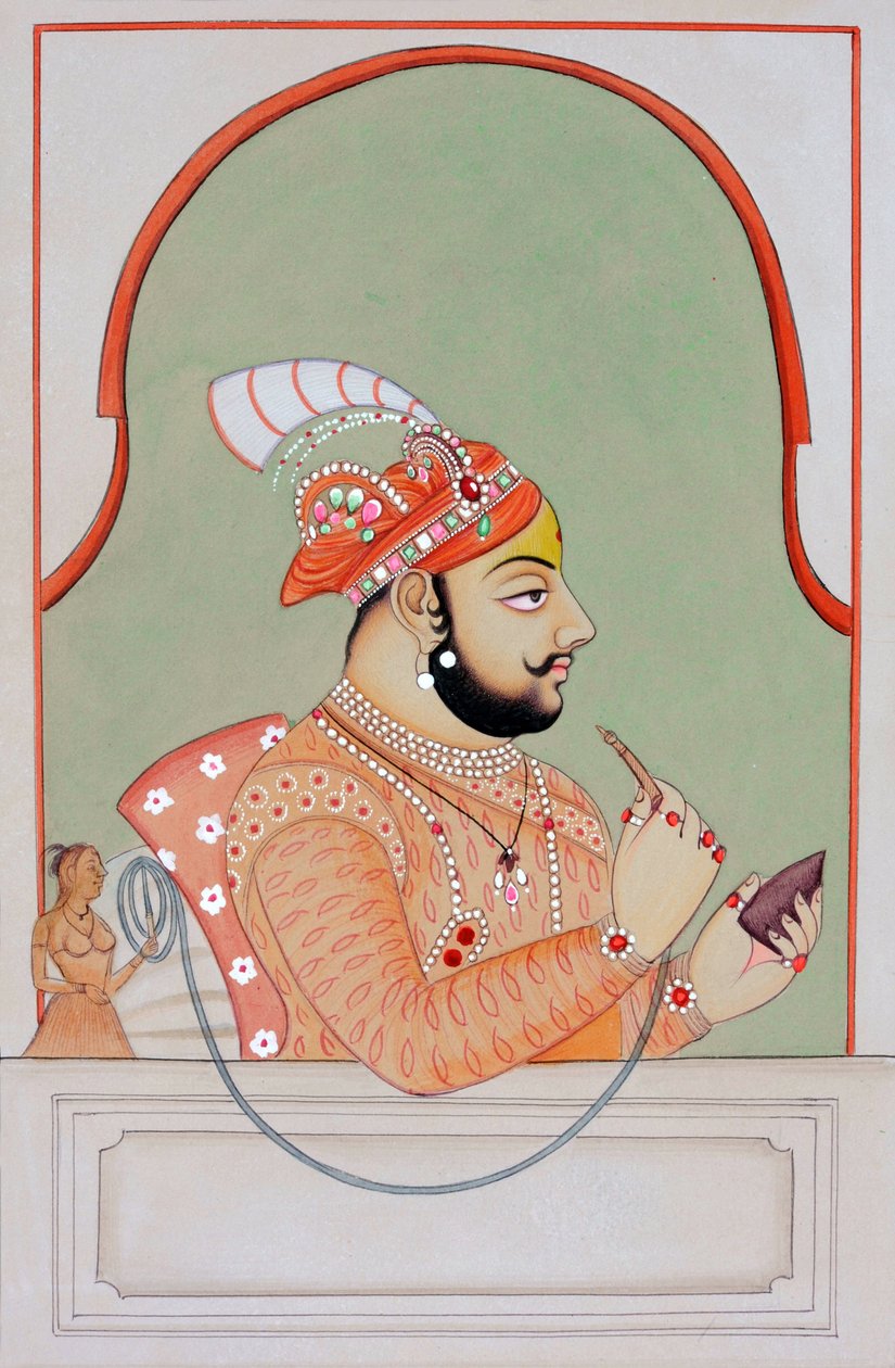 Miniatyrmålning av Maharana Jagat Singh Udaipur av School Indian