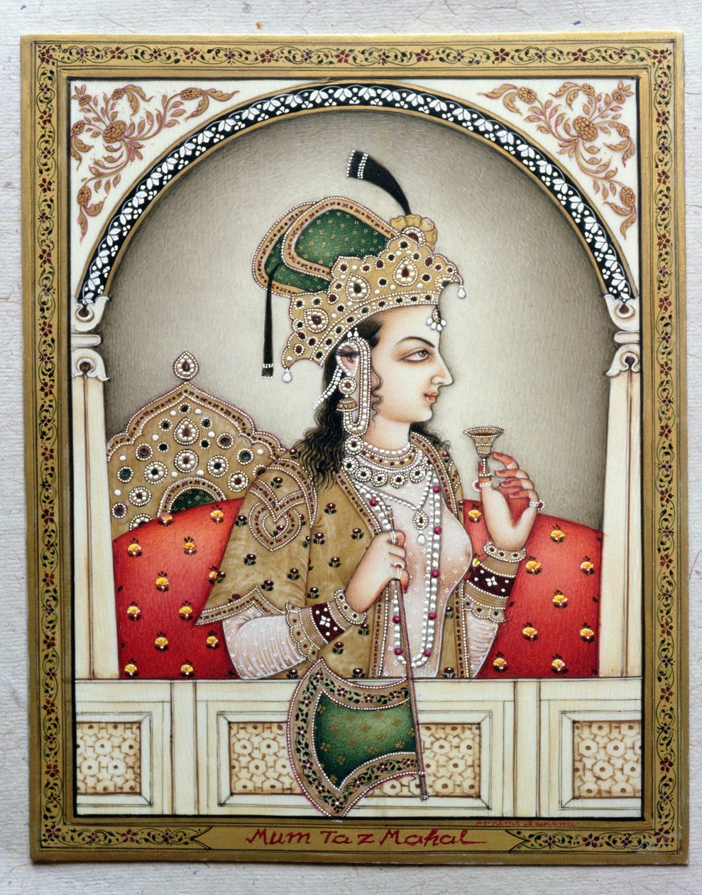 Porträtt av Arjumand Banu Begum (d.1631) Mumtaz-i Mahal av School Indian