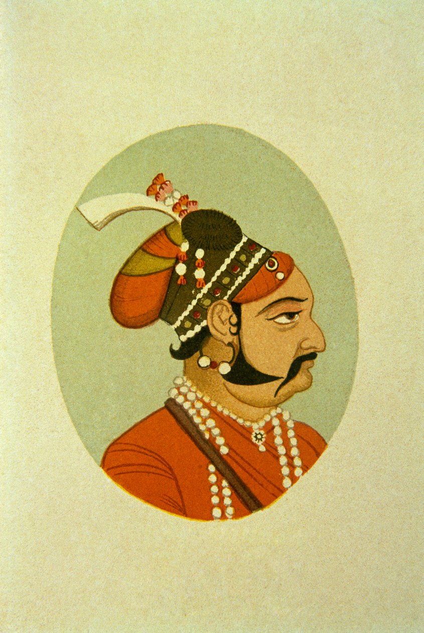 Porträtt av Maharaja Jaisalmar Jaswant Singh, Indien av School Indian