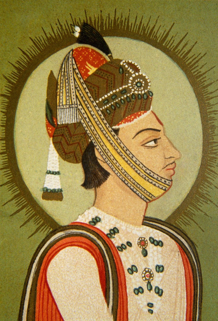 Porträtt av Maharaja Jay Singh Iii, Jaipur, Rajasthan, Indien av School Indian