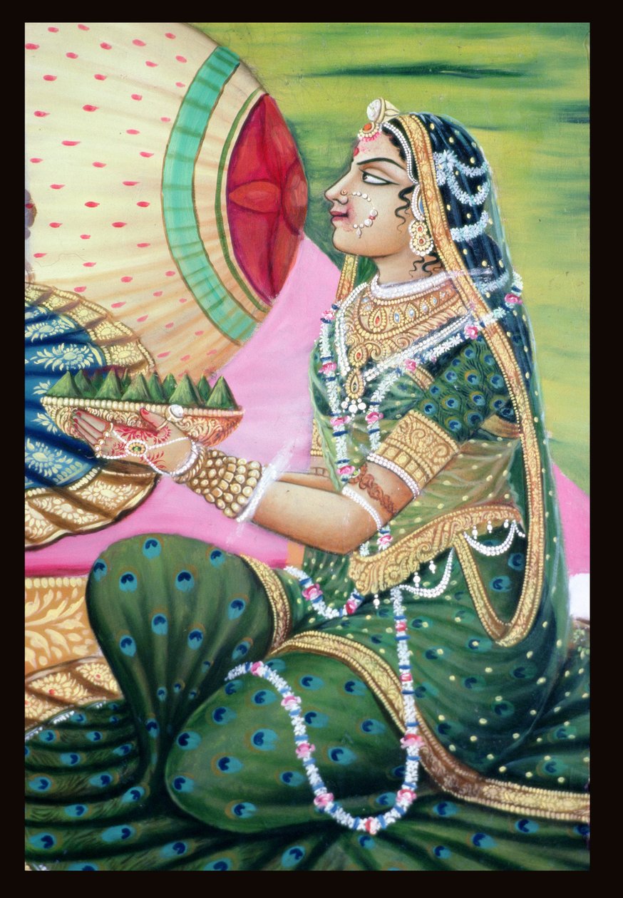 Radha, en av Krishnas fruar av School Indian
