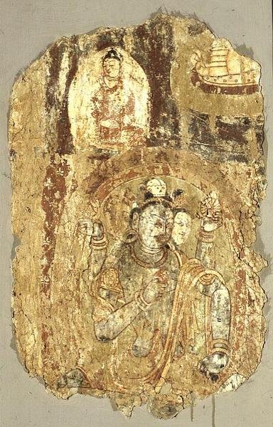 Trimurti Siva, Balawaste, 700-800-talet (väggmålning) av School Indian