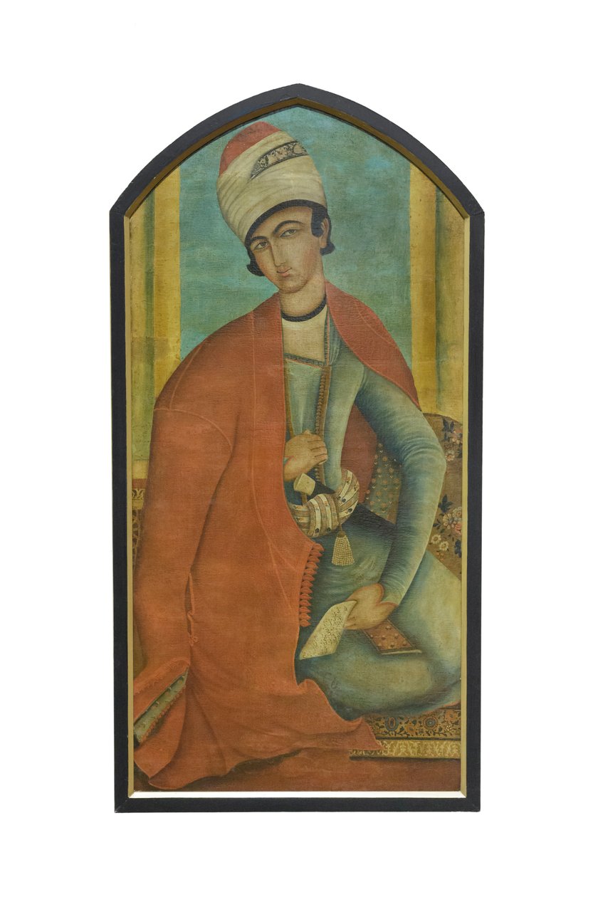 En Zand-prins, okänd konstnär (olja på duk) av School Iranian