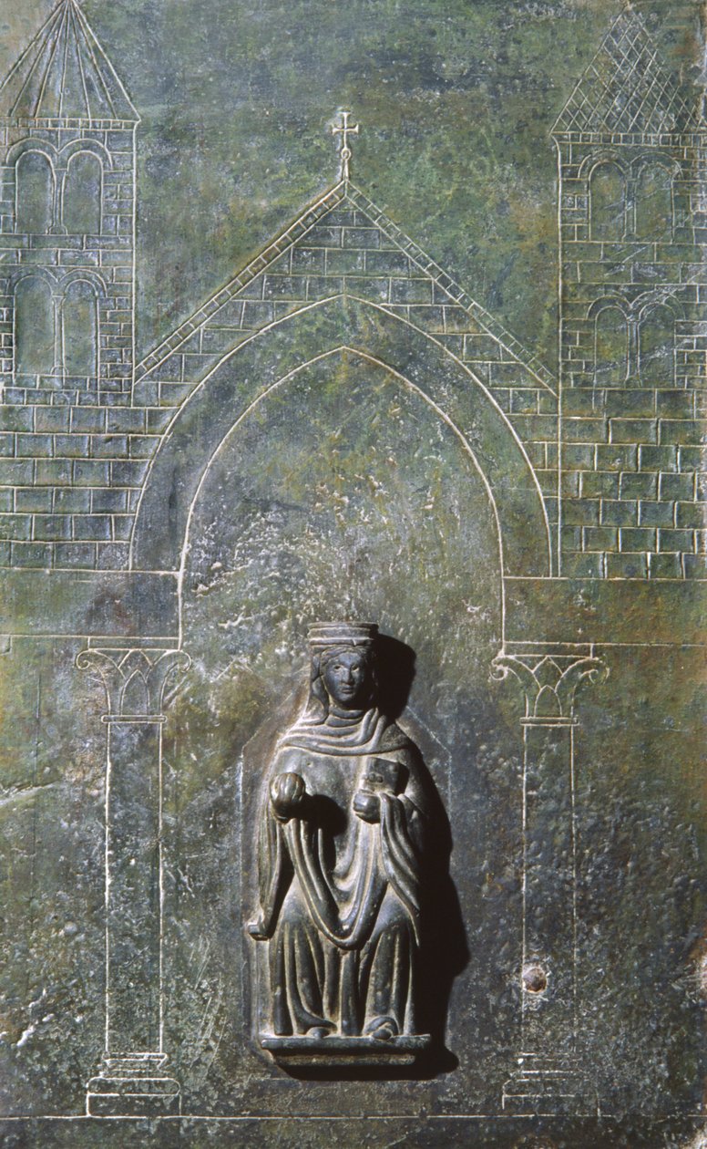 Detalj från dörren till Johannes evangelistens oratorium, Italien (brons) av School Italian