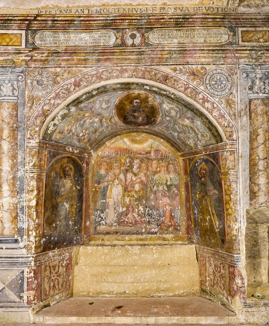 Freskomålning i kyrkan Santa Maria della Palomba av School Italian