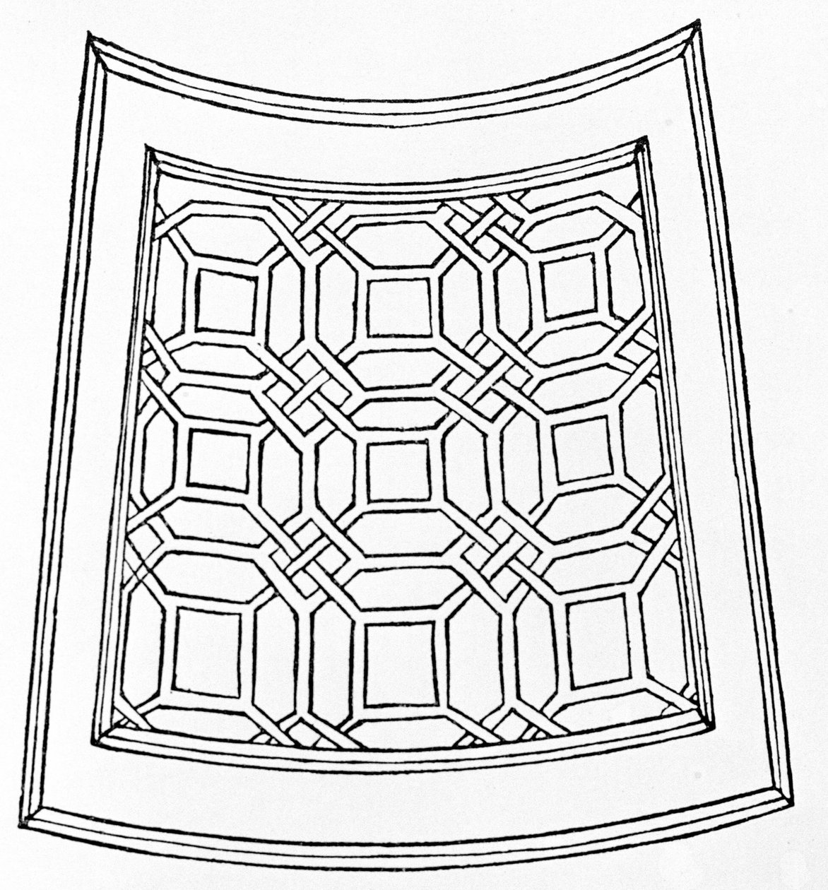 Labyrint av "Hypnerotomachia Polyphili" eller "Poliphilas dröm" av dominikanen Francesco Colonna (1453 - 1538). Den första upplagan går tillbaka till 1499. Illustrationer av Alde Manuce (Aldo Manuzio). av School Italian
