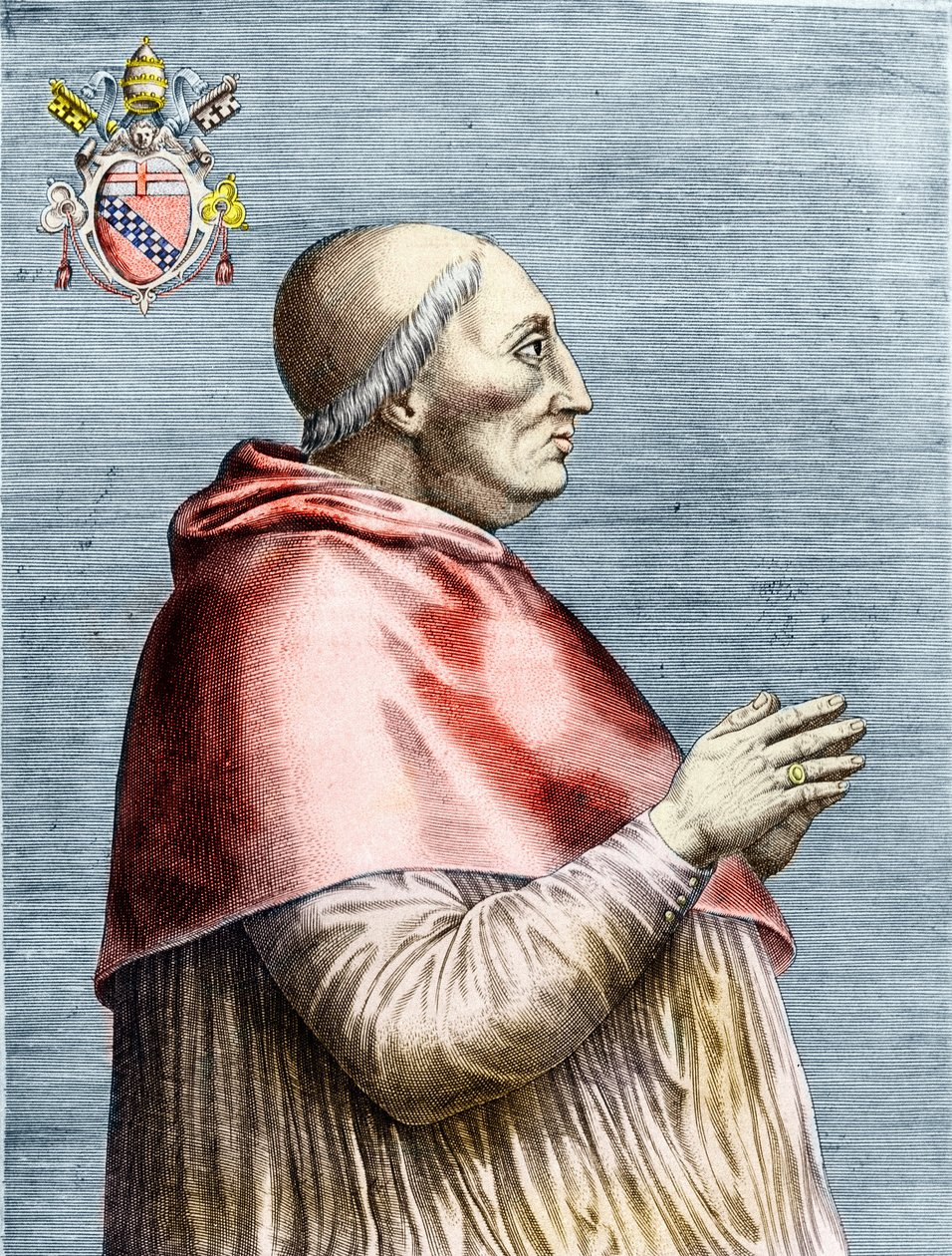 Porträtt av påven Innocentius VIII (1484-1492) (gravyr) av School Italian