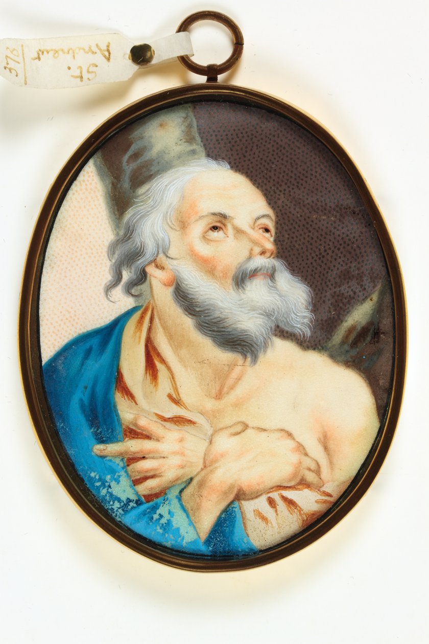 St Andrew (akvarell på veläng) av School Italian