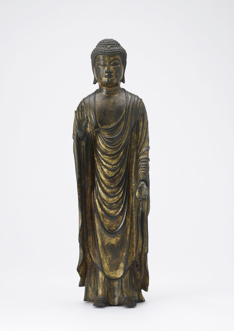 Amitabha Buddha (Amida) Buddha of Infinite Light, Kamakura-perioden (förgylld brons) av Japanese School