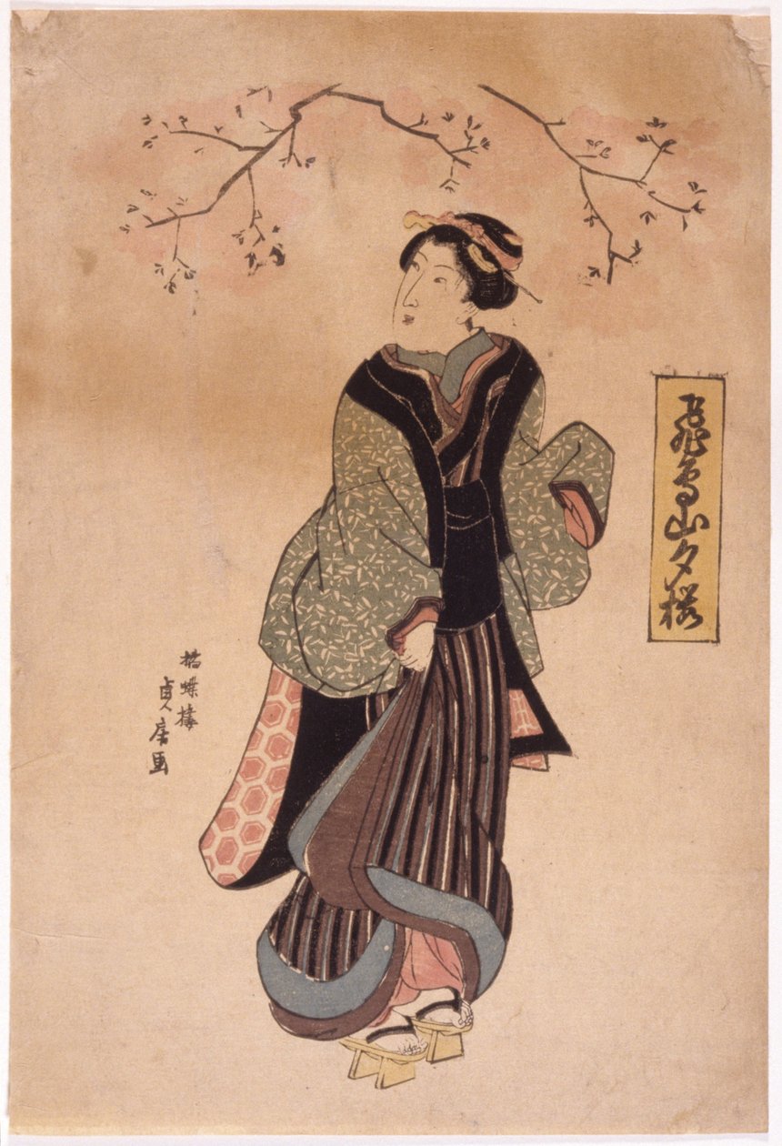 färg träsnitt (bläck) av School Japanese