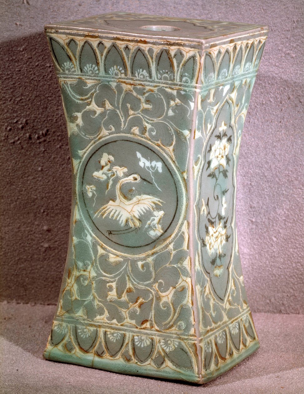 Art coreen: keramisk kudde. Koryoperiod, sent 1100-tal. Museum of Fine Arts, Duksoo Palace, Korea av School Korean