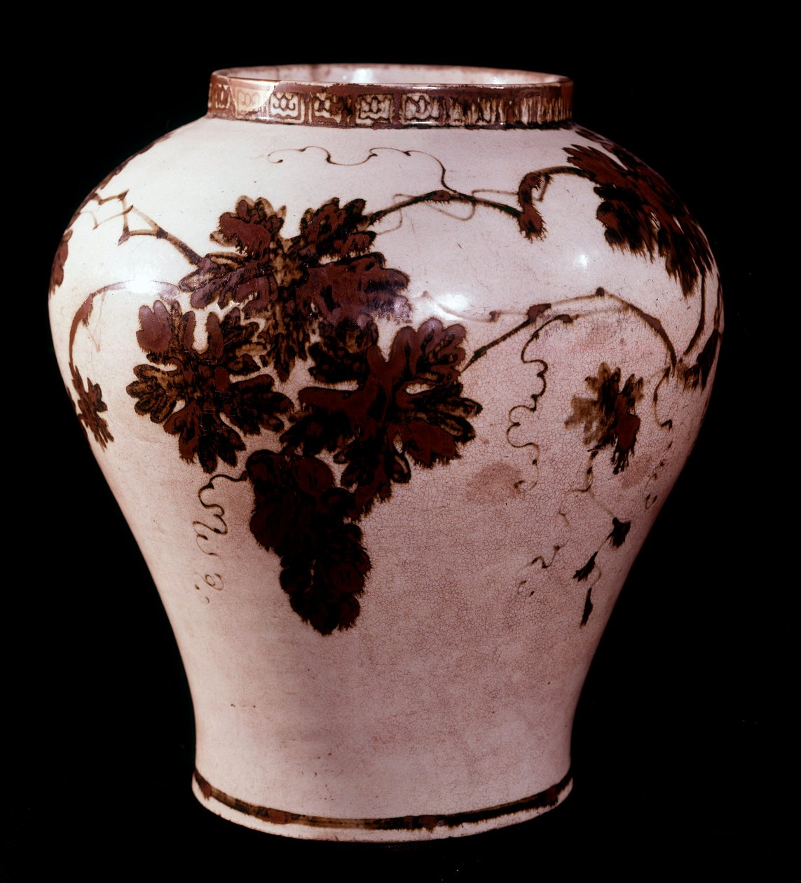 Art coreen: porslinsburk från Yi-perioden (1392-1910), Duksoo; Museum of Fine Arts of the Palace av School Korean