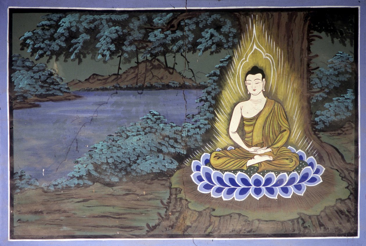 Buddhas liv: Buddha i meditation - Yongju-templet, Suwon-regionen, Sydkorea. av School Korean