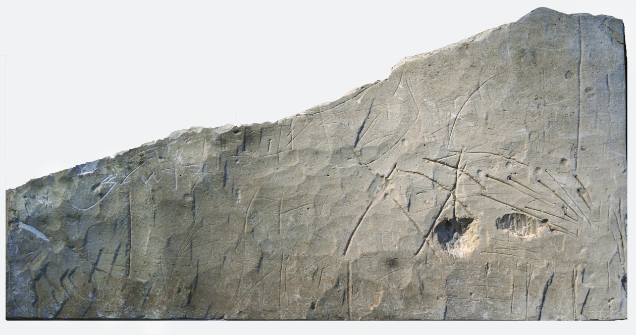 Hebreisk begravningsinskrift från Beth Loya, Judeans fot, Israel, 600-talet f.Kr. (sten) av School Levantine