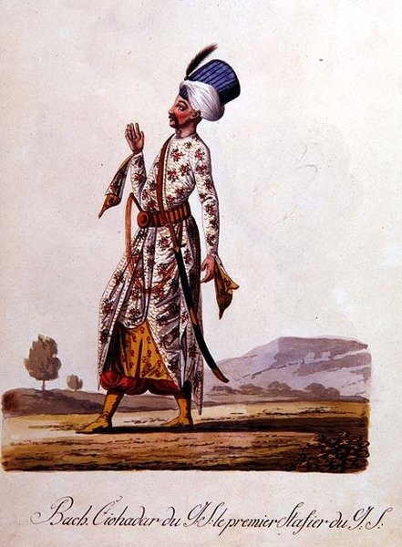 Sultan, från album med turkiska dräkter, sent 1700-tal av School Levantine