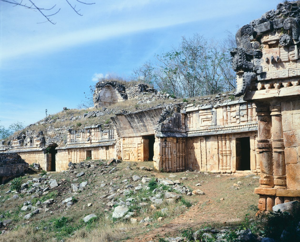 Palatset av Labna, Puuc stil byggnad, Yucatan (Mexiko). Maya civilisationen. 4-10-talet. av R. and Smith Simkin