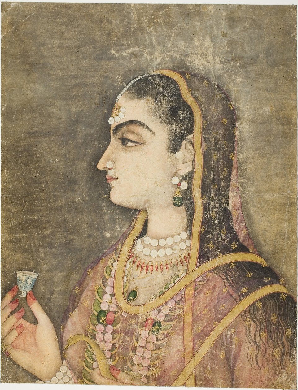 Porträtt av en prinsessa av School Mughal