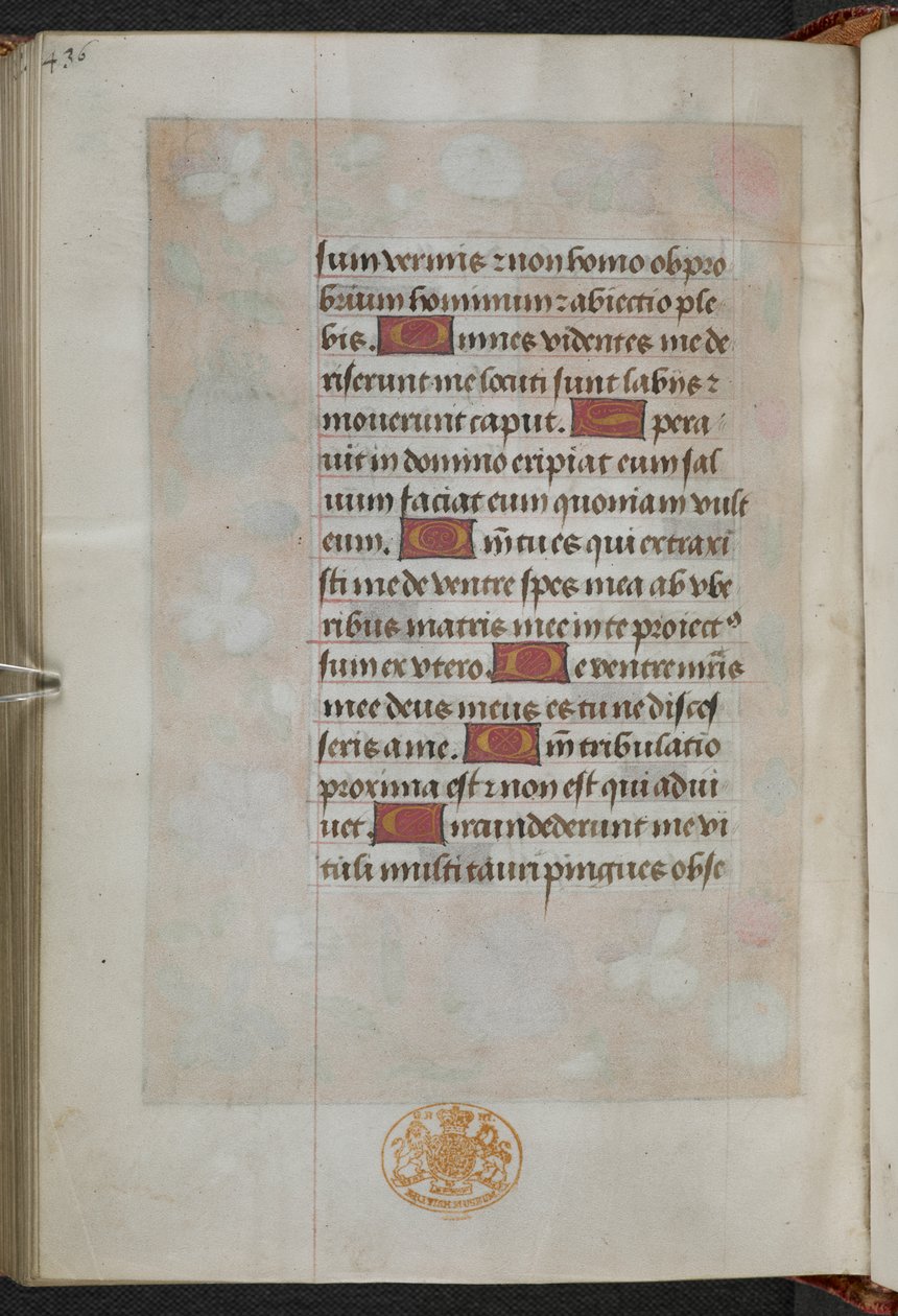 Kings 9, f.232v, Timbok, användning av Sarum ("Anne Boleyns Timbok") (pergament) av School Netherlandish