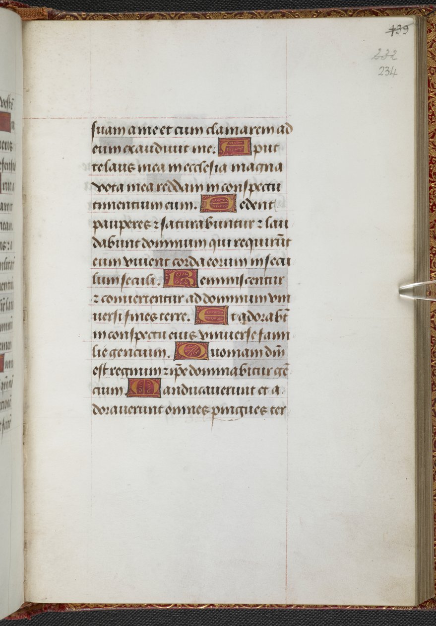 Kings 9, f.234r, timbok, användning av Sarum ("Anne Boleyns timbok") (pergament) av School Netherlandish