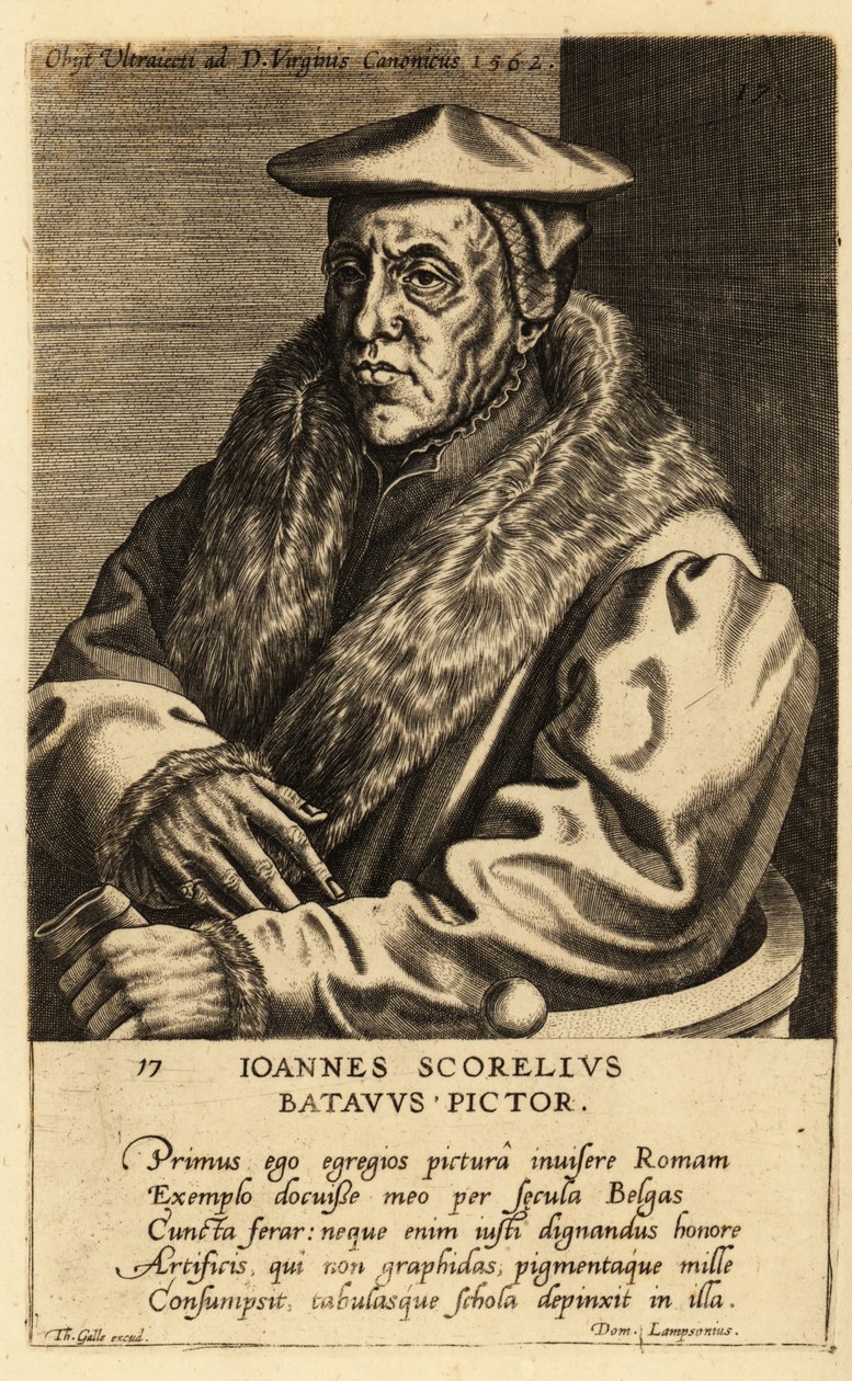 Porträtt av Jan van Scorel, holländsk målare av School Netherlandish
