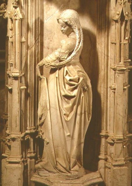 Vis jungfrustatyett från graven av Philibert the Fair (1480-1504) hertig av Savojen, efter 1504 (marmor) av School Netherlandish
