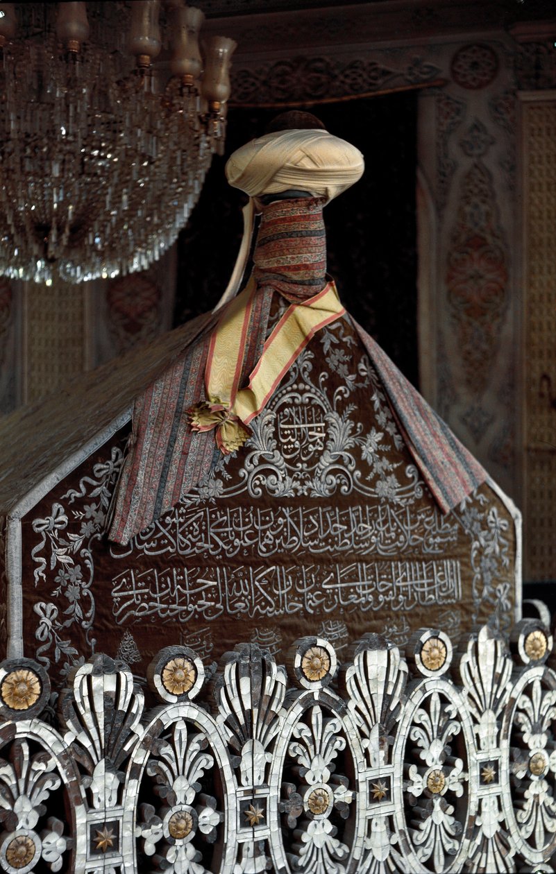 Utsikt över Osman I Gazis (eller Osman Bey) grav (1258-1326) av School Ottoman