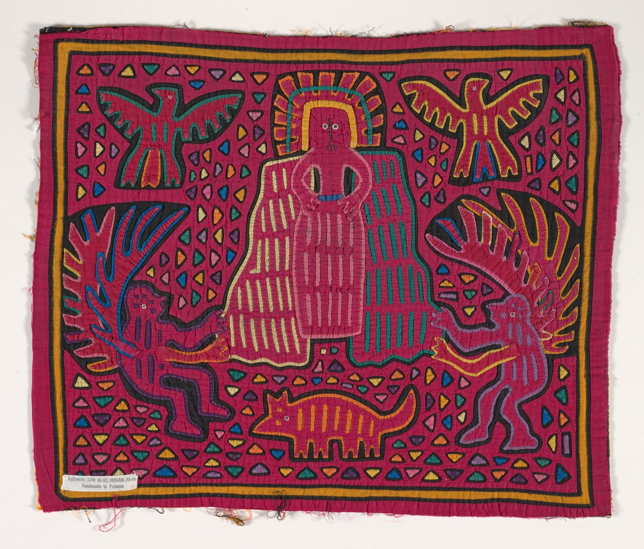 Skjortpanel (mola), Kuna People, San Blas Islands, ca 1950-talet (applicerad bomull) av School Panamanian