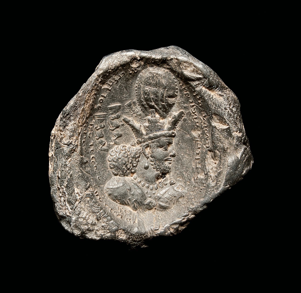 Bulla med inskription, sasanisk period, 400-talet (keramik) av School Persian