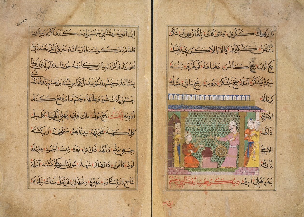 Sultan Ghiyath al-Din övervakar beredningen av läkemedel av School Persian