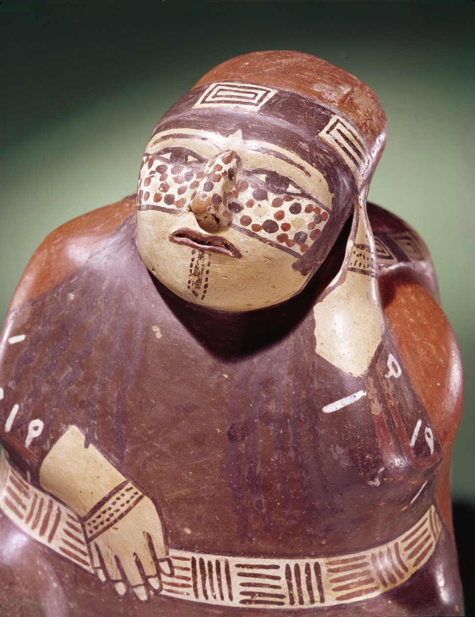 Kakaoplockare för keramik, Nazca Culture (lergods) (detalj av 231883) av School Peruvian