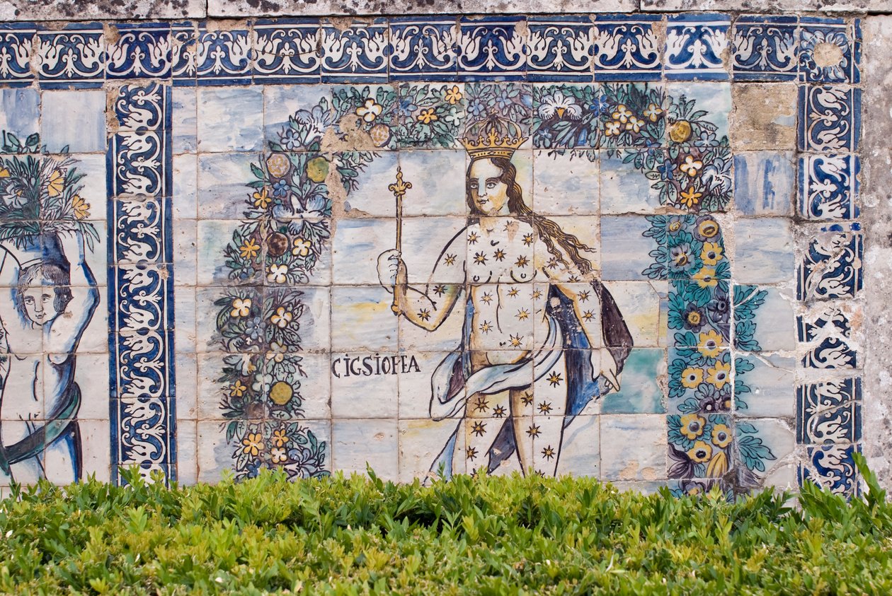 Musikscen (keramiska plattor) av School Portuguese