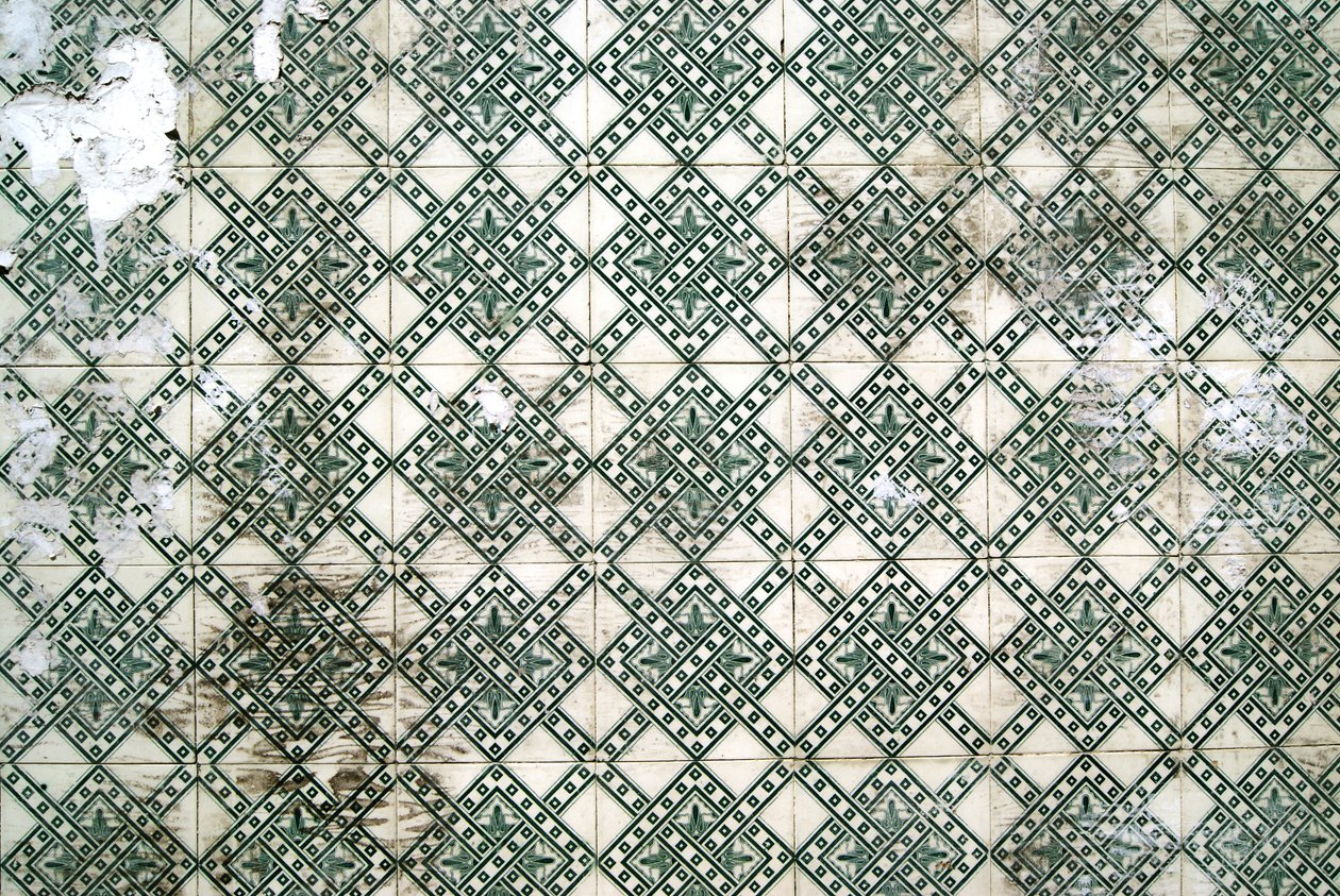 Traditionell panel, Lissabon, Portugal (keramiska plattor) av School Portuguese