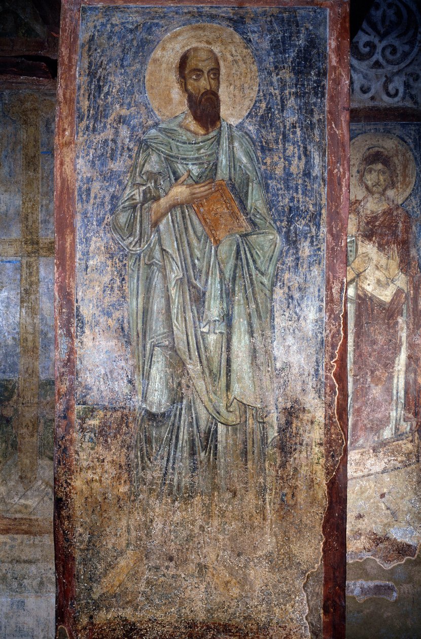 ""Aposteln Paulus"" rysk ikon. 1000-talet. Saint Sophia Cathedral, Kiev, Ukraina av School Russian