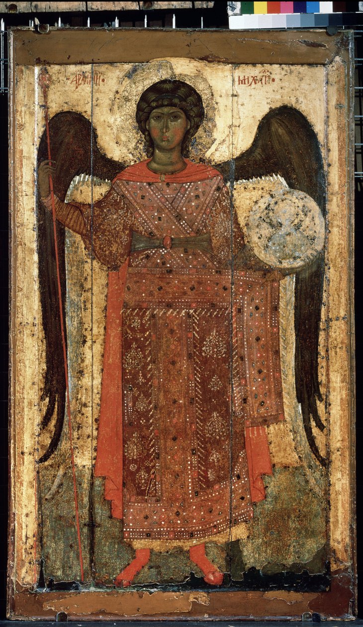 ""Ärkeängeln Sankt Mikael"" rysk ikon. Måla på trä. Omkring 1300. Statens Tretjakovgalleri, Moskva av School Russian