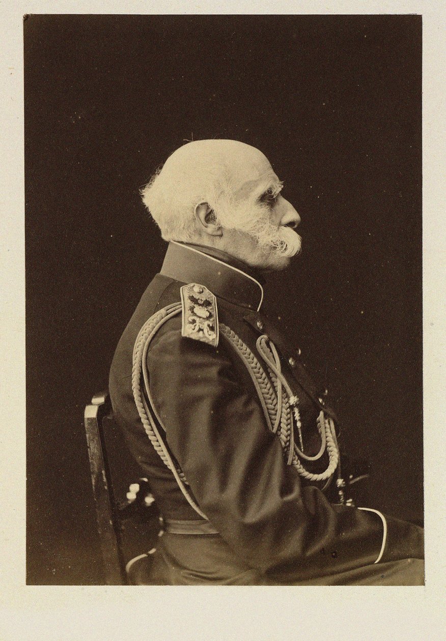 Greve Friedrich Benjamin von Lutke, tysk navigatör, geograf och upptäcktsresande i Östersjön, föremål för det ryska imperiet - Porträtt av greve Fjodor Petrovitj Litke (1797-1882), Anonym . Litografi av School Russian