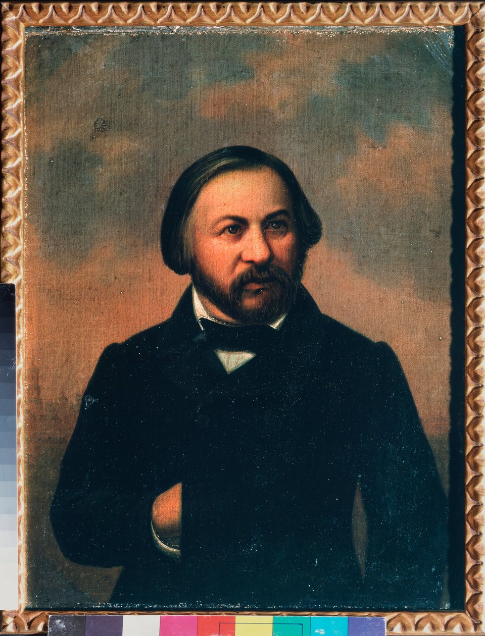Porträtt av kompositören Mikhail I Glinka (1804-1857) - Porträtt av kompositören Mikhail I Glinka - Anonym målning, olja på duk, cirka 1850 - 1800-talets rysk konst - A Pushkin Memorial Museum, Sankt Petersburg av School Russian